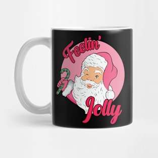 Feelin' Jolly Vintage Santa Claus Christmas Mug